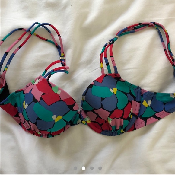 Abstract floral bra bikini top - Picture 2 of 4